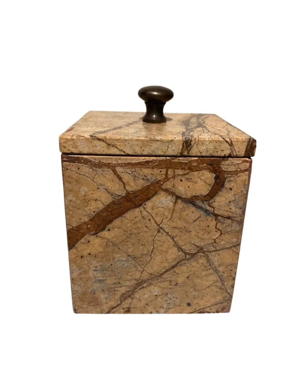 Vintage Marble Stone Trinket Box Bathroom Accessory